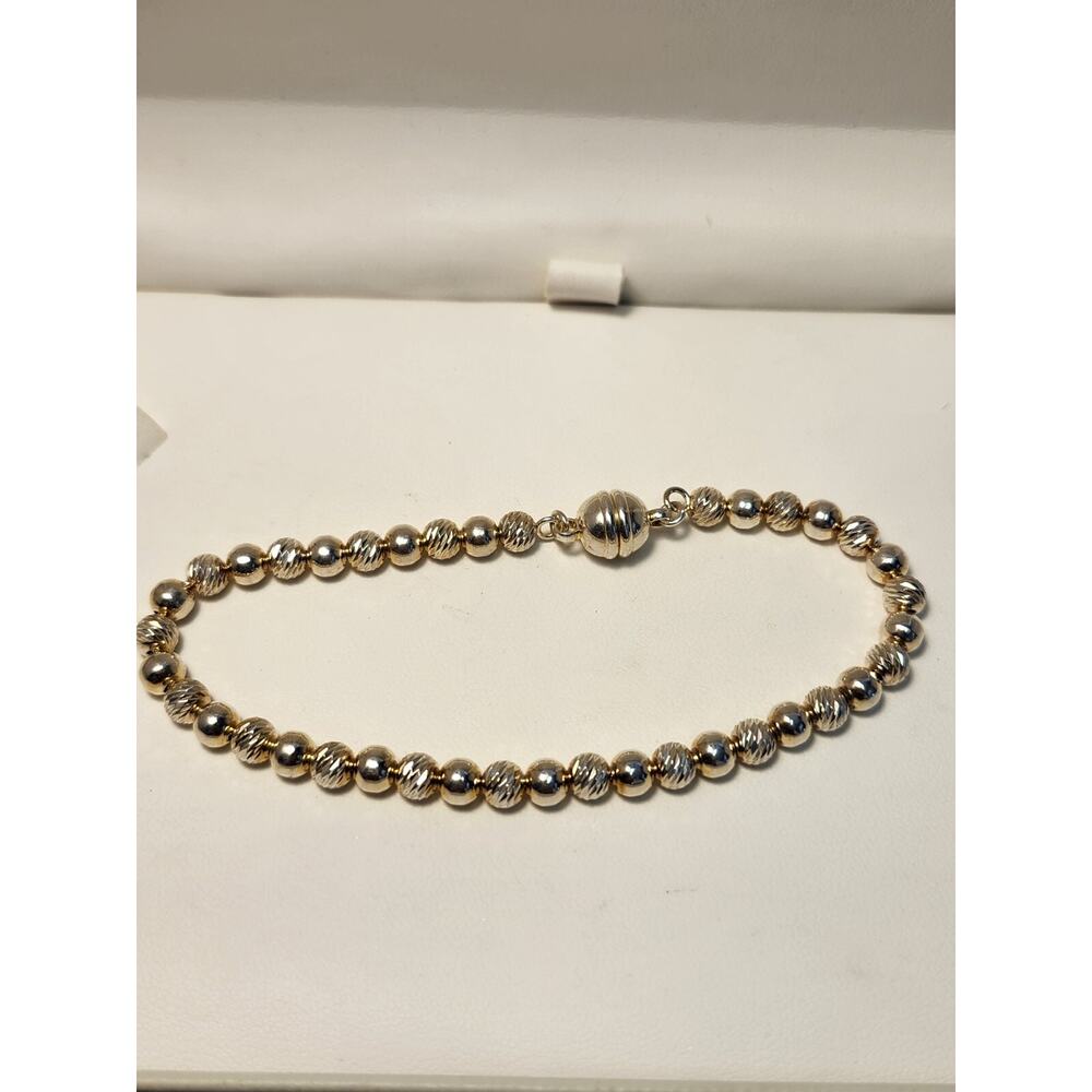 .925 sterling Silver bracelet Laser Cut 9" Magnetic Clasp